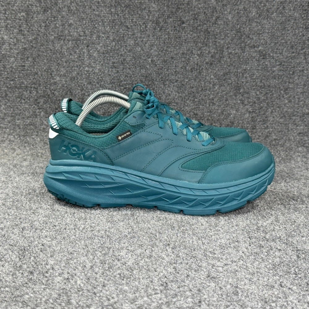 Hoka Bondi L GTX Athletic‎ Shoes Men's 12 Deep Teal Gore-Tex Waterproof Sneakers